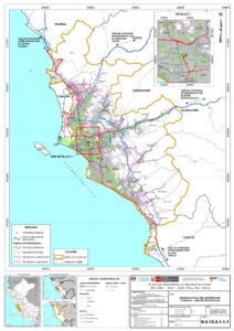 Mapa del estado del sistema vial primario de Lima en 2021.