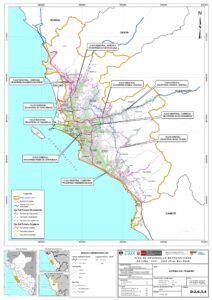 Mapa del sistema vial primario de Lima.