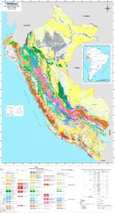 Mapa geológico del Perú.