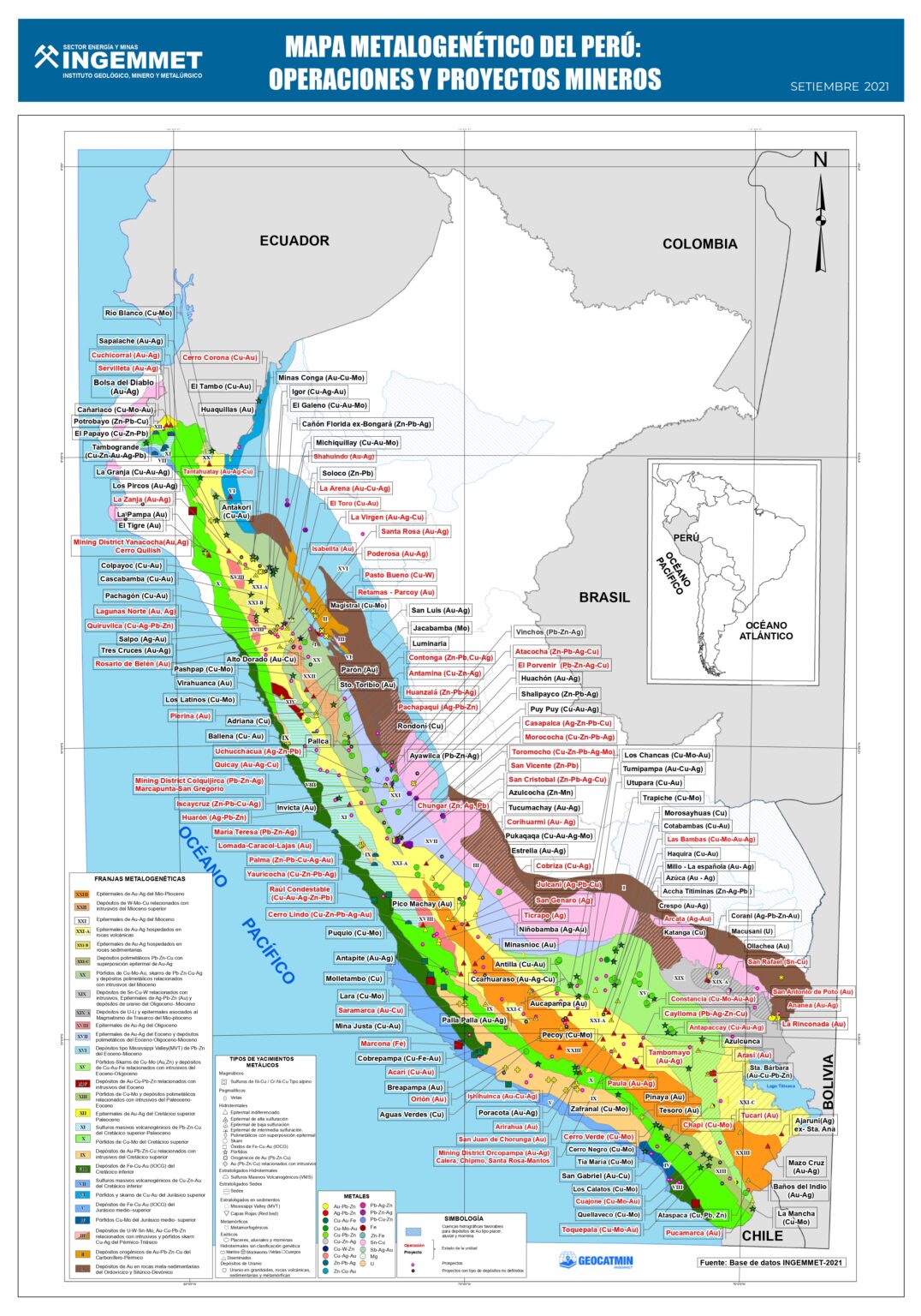 Mapa Minero Del Perú Galería De Mapas 9104