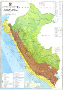 Mapa del perfil ambiental del Perú.