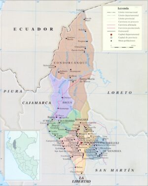 ¿Cuáles son las provincias del departamento de Amazonas?