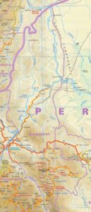 Mapa de relieve del departamento de Amazonas, Perú.