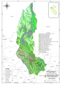 Mapa ecológico del departamento de Amazonas, Perú.