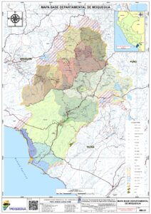Mapa base departamental de Moquegua.