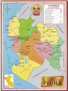 Mapa de Piura con sus provincias