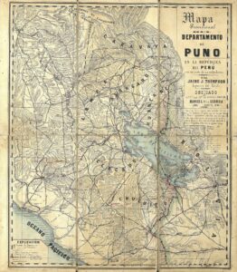 Mapa del departamento de Puno de 1863.