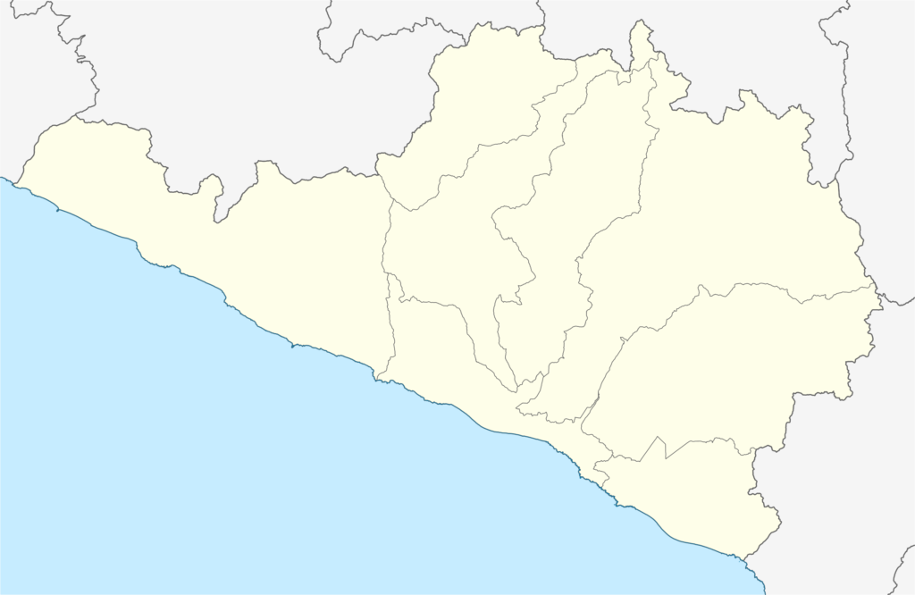 Mapa en blanco del departamento de Arequipa.