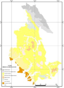 Mapa geomorfológico del departamento de Ayacucho.