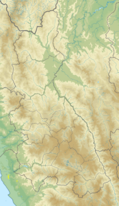 Mapa físico en blanco del departamento de Cajamarca.