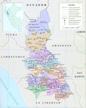 ¿Cuáles son las provincias del departamento de Cajamarca?