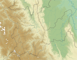 Mapa físico en blanco del departamento de Huánuco.
