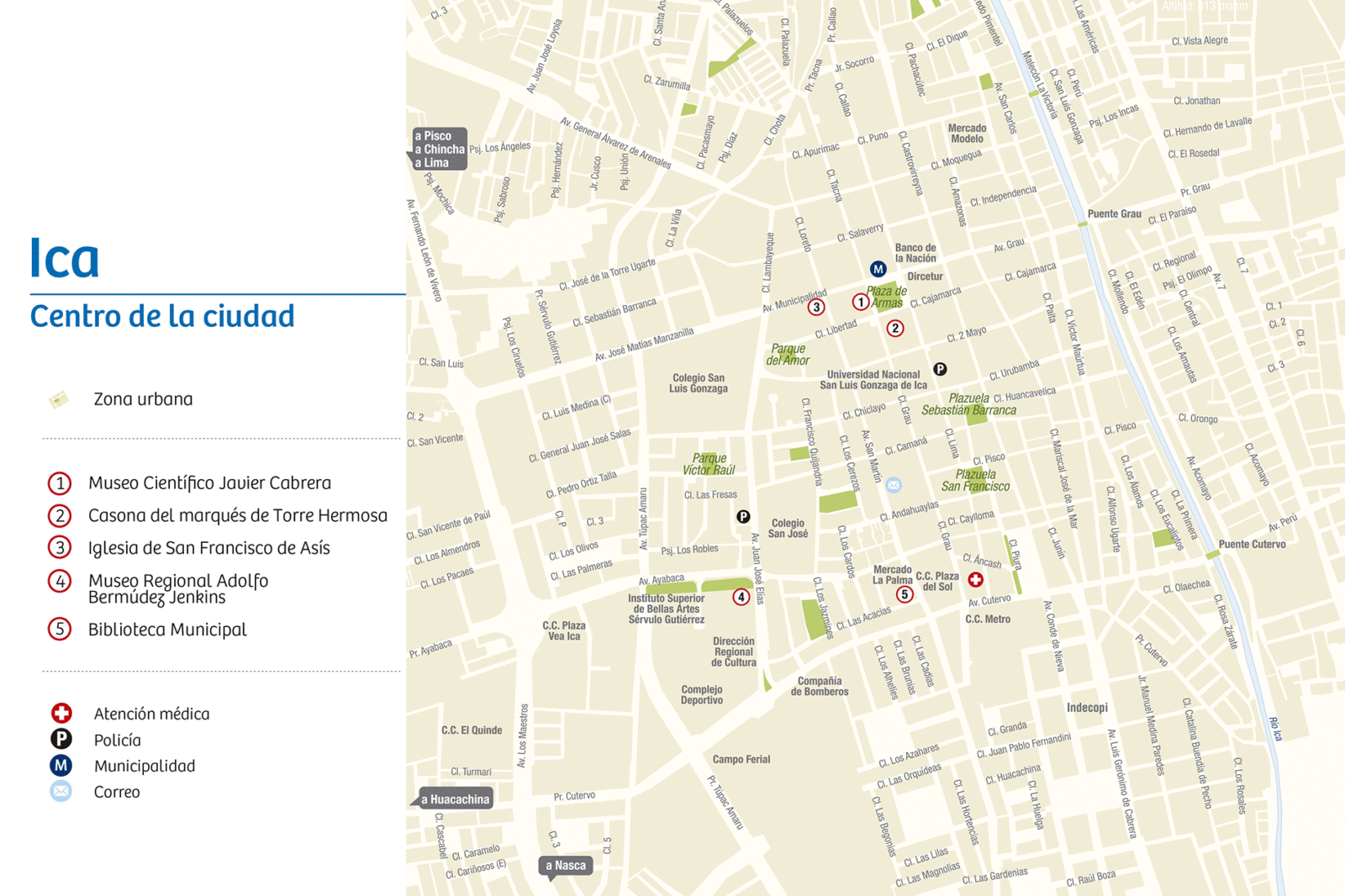 Mapa Del Departamento De Ica Galería De Mapas 0943