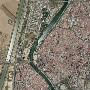 Ortofoto de Sevilla en 2016. Ortofoto de Sevilla en 2016.