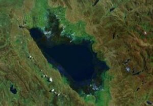 Lago Junín visto desde el espacio.