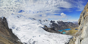 Vista desde la cumbre del nevado Huaytapallana hacia el sur.