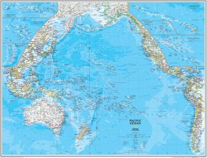 Mapa político del océano Pacífico. Mapa político del océano Pacífico.