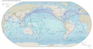 Mapa de los océanos del mundo