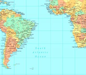 Mapa del Atlántico Sur. Mapa del Atlántico Sur.