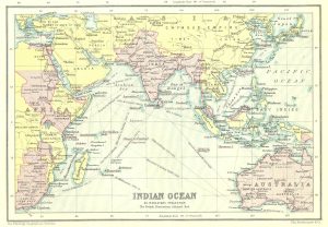 Mapa del Océano Índico de 1912. Mapa del Océano Índico de 1912.