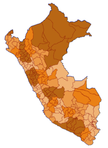 Mapa de las Provincias del Perú por Departamento.